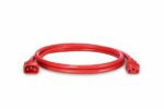 Red color IEC320 C14 to C13 Power Extension Cord