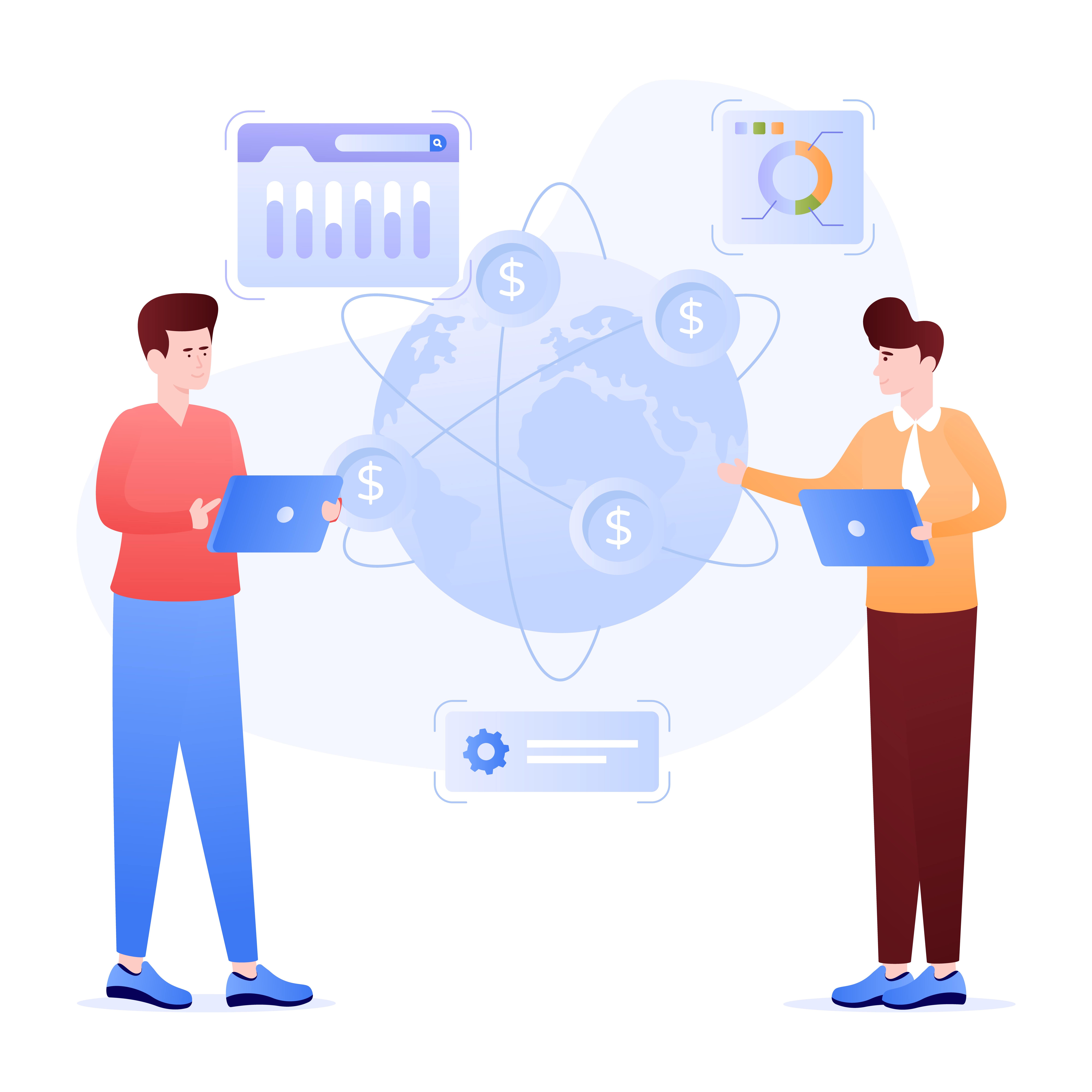 Illustration of cost-savings and remote collaboration